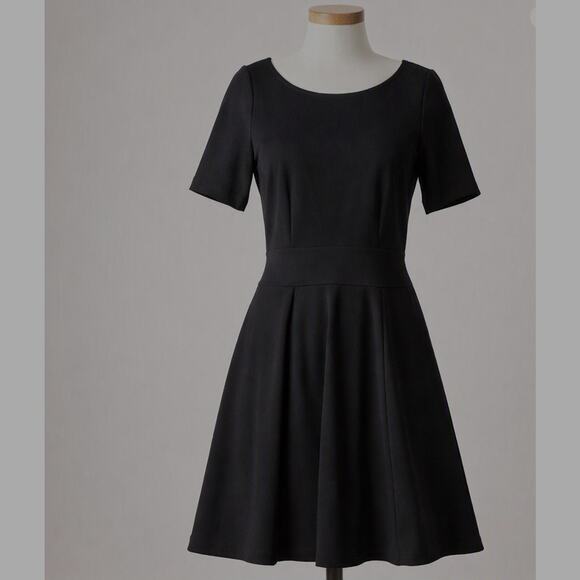 J. Crew Factory Dresses & Skirts - J.Crew 15874 Black Flared Ponte Day Wear Dress Sz 8 Fit & Flare FA12